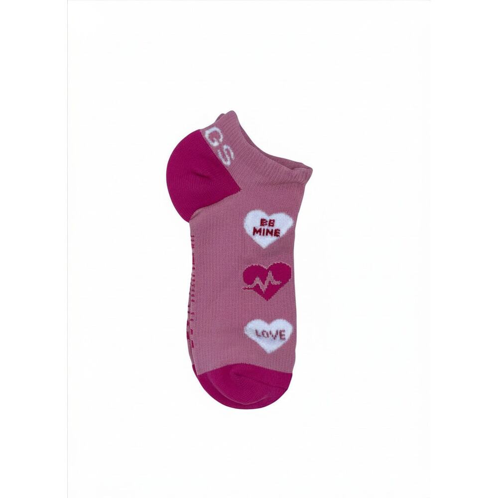 1 Pair FIGS Compression 'Be Mine' Heart No-show Socks Size Medium